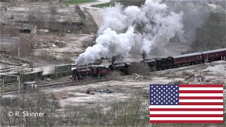 American S160 SUPER POWER including triple heading on the Churnet Valley Railway [upl. by Ahsenre]