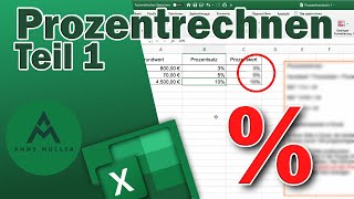 Prozentrechnen in Excel [upl. by Llenrahs]