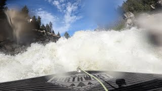 WattsCraft 300hp mini jet boat goes under and over Howards Plunge rapid at 5160CFS [upl. by Annah]