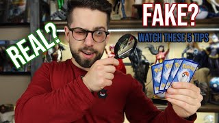 5 TIPS on how to Spot FAKE vs REAL Pokémon cards [upl. by Mulderig14]