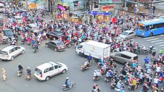 Rush Hour Traffic with motorcycle in Ho Chi Minh city  Vietnam [upl. by Chemash]