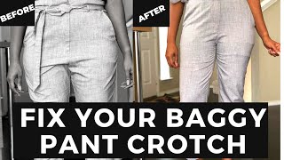 How To Alter Your Pants  How To Fix A Baggy Pants Crotch [upl. by Gan]