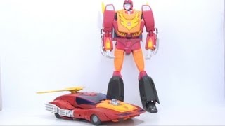 Video Review of the Transformers Masterpiece Rodimus Prime Hasbro version [upl. by Lledroc]