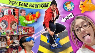 2020 NEW YORK TOY FAIR FUNnel Fam Highlights FORTNITE NERF Upside Down Challenge amp More Vlog [upl. by Vaientina]