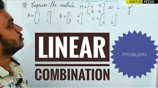 Linear combination of vectors matrix  Engineering mathematics  Examples solved [upl. by Holton]