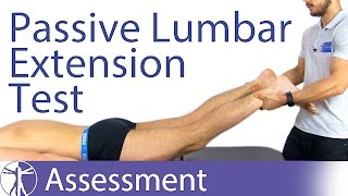 Passive Lumbar Extension Test PLET  Lumbar Instability [upl. by Aicnarf]