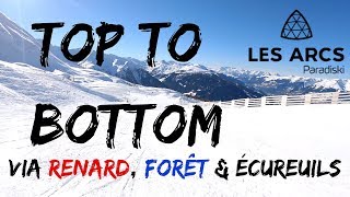 Les Arcs Top to Bottom Col de la Chal to Peisey 4K [upl. by Ahk]