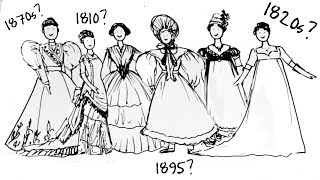 19th Century Fashion  How To Tell Different Decades Apart [upl. by Nyrek]