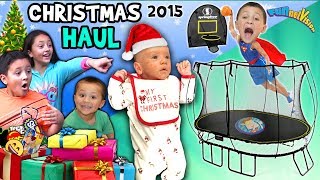 CHRISTMAS HAUL 2015 w SNOW Surprises FV Family XMas Holiday Vlog [upl. by Cloutman]