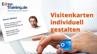 Outlook 2019 Visitenkarten individuell gestalten [upl. by Larina]