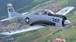 North American T28 Trojan a pistonengined military trainer aircraft [upl. by Lyda]