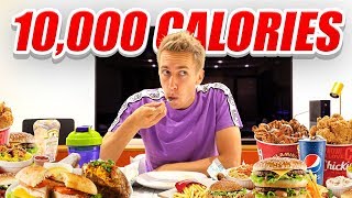 I ATTEMPTED TO EAT 10000 CALORIES IN 24 HOURS CHALLENGE [upl. by Ardnohs]