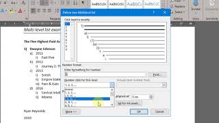 Multi Level Lists in Word [upl. by Ainezey]