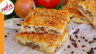 HAZIR YUFKA İLE KIYMALI BÖREK  NASIL YAPILIR [upl. by Chew]