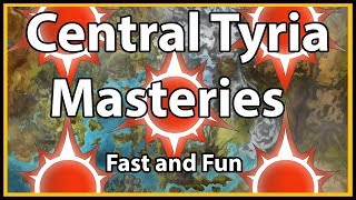 Guild Wars 2  Central Tyria Masteries Fast and Fun [upl. by Nananne]