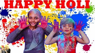 Holi Celebration  Colors for Kids  HOLI CARTOON SONG  Aayu and Pihu Show [upl. by Taam]