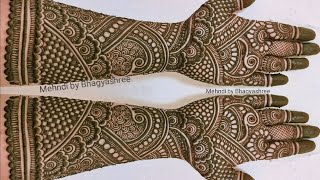 EASY DULHAN MEHENDI DESIGNS FOR FULL HANDS  WEDDING MEHNDI DESIGNS  BRIDAL HENNA MEHNDI DESIGNS [upl. by Deni]