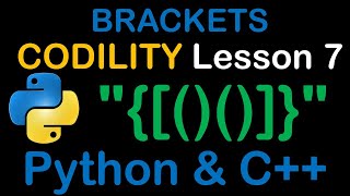 Nested Brackets in Python and C Codility Solutions Lesson 7 [upl. by Inaliel]