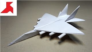 DIY ✈️  How to make a FIGHTER Plane with rockets from A4 paper [upl. by Wilhide]