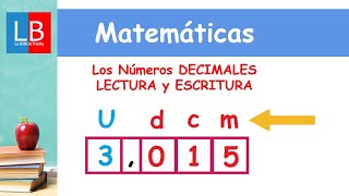 Los Números DECIMALES LECTURA y ESCRITURA ✔👩‍🏫 PRIMARIA [upl. by Weigle]