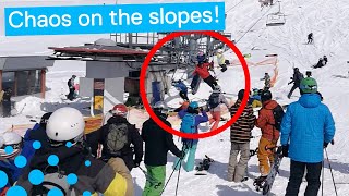 Terrifying Ski Lift Malfunction in Georgia [upl. by Murry]