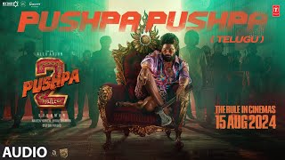 PUSHPA PUSHPA Telugu Audio  Pushpa 2 The Rule  Allu Arjun  Sukumar Rashmika Chandrabose  DSP [upl. by Gowon178]