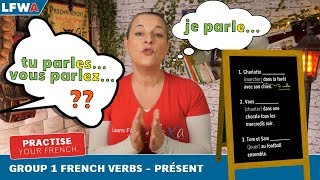 Practise your French Group 1 quotERquot Verbs  PRÉSENT [upl. by Lyndy]