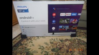 Philips 43 in 4K Ultra HD Android Smart TV Model 43PFL5604F7 [upl. by Stacee]