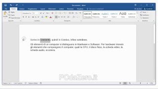 Word 2016  11  Formattare in Grassetto Corsivo e Sottolineato [upl. by Rydder]