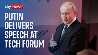 Putin delivers speech at Tech Forum in Moscow [upl. by Salamone]