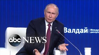 Putin bashes West in fiery speech [upl. by Ioab723]