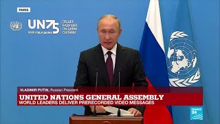 REPLAY Russian President Vladimir Putins speech at UN General Assembly [upl. by Nerahs]