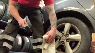 How To Remove a Ford Locking Wheel Nut DYNOMEC Freeway Mobile Tyres [upl. by Eicarg]