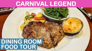 Carnival Legend Main Dining Rooms Food Tour [upl. by Nabe804]