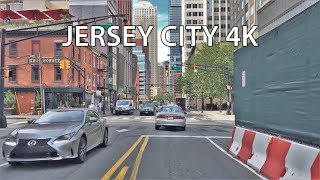 Driving Downtown  Jersey City 4K  USA [upl. by Bonaparte835]