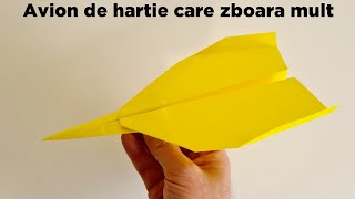 Avion de hartie care zboara mult  Cum se face [upl. by Egidius]