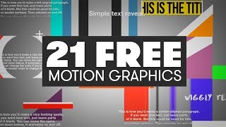 21 FREE Motion Graphics For Premiere  PremiumBeatcom [upl. by Ecnerolf416]