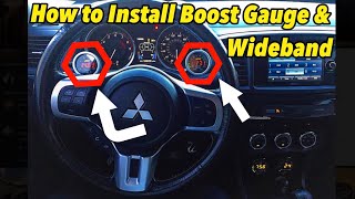 Boost Gauge amp Wideband Install Ortiz Pod Evo X [upl. by Atrice]