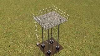 ElevatedOverhead Steel Water TankAnimation [upl. by Soll]