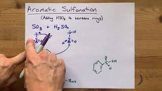 Aromatic Sulfonation Adding HSO3 to Benzene Rings Mechanism [upl. by Tsirc239]