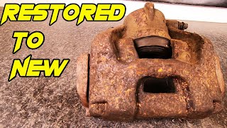 Rusty Brake Caliper Overhaul Restoration [upl. by Larrie]