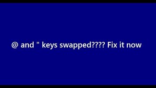 How to fix swapped key problem eg quot instead of  by remapping keyboard layout  Windows 10 [upl. by Hsenid413]