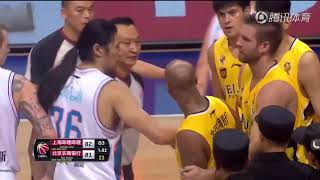 Stephon Marbury and Jimmer Fredette have to be separated during game in China  ESPN [upl. by Pliam]