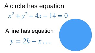 Coordinate Geometry  Circles question  Alevel Pure Maths [upl. by Esorylime]