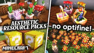 Top 10 Aesthetic Resource Packs PLANTS amp FLOWERS  Minecraft 121 NO OPTIFINE ✨🌻🌿 [upl. by Ursal]