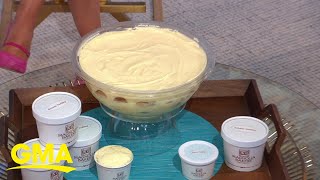 How to make Magnolia Bakery’s famous banana pudding at home l GMA [upl. by Neladgam]