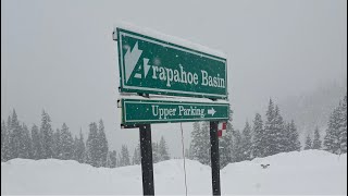 SNOWiNG Hard Arapahoe Basin Ski Area Colorado USA Snowboarding Pali Chair Lift 122025 [upl. by Nebe907]