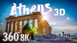 Athens Greece  8K 3D 360° VR Guided Virtual Travel  Relaxation in Meta Quest 3 [upl. by Hillery]