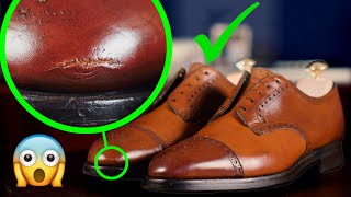 How To Repair a Cut in Leather Shoes  Kirby Allison [upl. by Odom328]