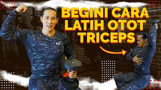 LATIHAN OTOT TRICEP HANYA PAKAI DUMBBELL [upl. by Akilak]